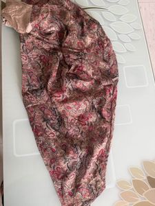 Paisley Print Blouse with Lace Trim