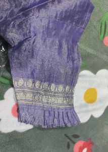 Beautiful Party Wear Lavender Silk Saree
