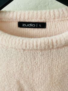 Cute Pink Puff Sleeve Cropped Sweater