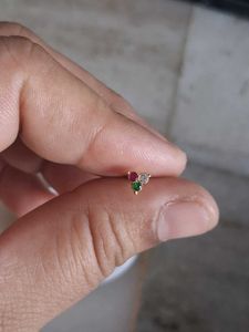 Gold Nose Pin with stones