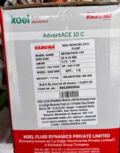 Varuna Advantage 10 C Water Pump | 1HP Motor
