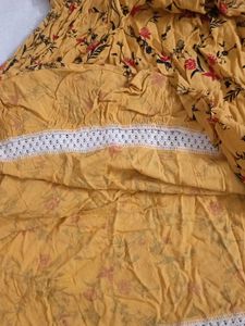 Boho Yellow Floral Midi Dress