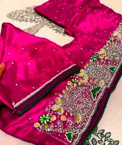 Set Of 3Purple Heavywork Partywear SareeBlouse💐💕