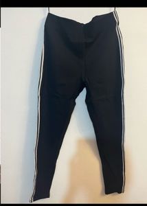 Black Striped track pants