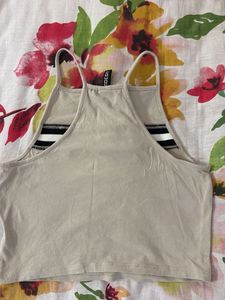 H&amp;M Stripe Detail Cropped Tank Top