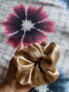 Champagne Satin Scrunchie