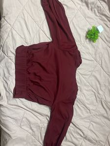 Chic Burgundy Button-Up Blouse