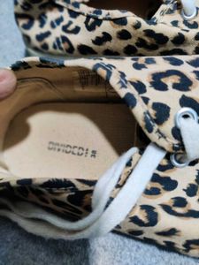 Leopard Print Canvas Sneakers