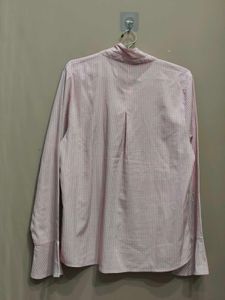 Pink Gingham Bell Sleeve Shirt