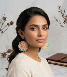 Handmade Crochet Flower Earrings