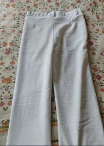 Chic Wide-Leg White Trousers