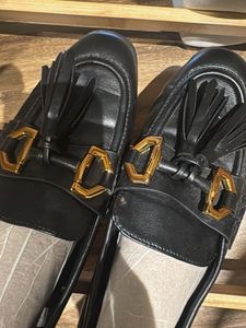 ZARA Stylish Black Loafers with Tassel Detail