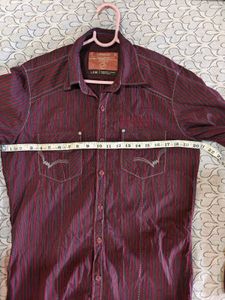 Men's Striped Western Shirt