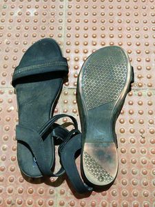 Elegant Black Ankle Strap Sandals