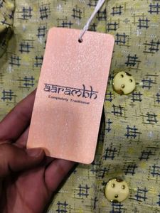 Aarambh Boys Ethnic Wear Set (5-6 Years) - Lime &amp;