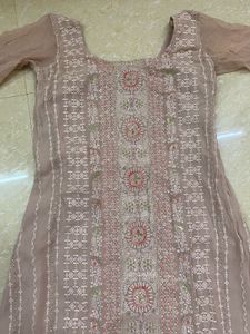 Onion pink kurti with dupatta