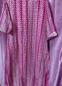 Pink Diamond Pattern Kurta