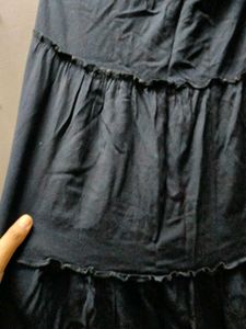 Navy blue long skirt