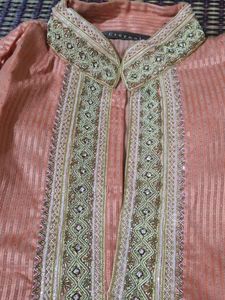 Coral Kurta Pajama Set