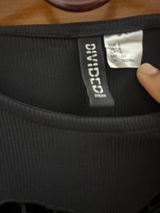 Black Bow Detail Long Sleeve Top
