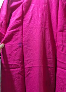 Pink Embroidered Kurti Pant Co-ord Set