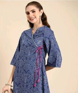 Blue Gotta Patti Print Wrap Anouk Kurta