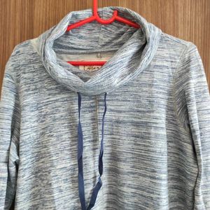 Aventura Brand Rolled Up Coller Blue Tshirt Dress