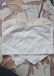 White Bustier Crop Top