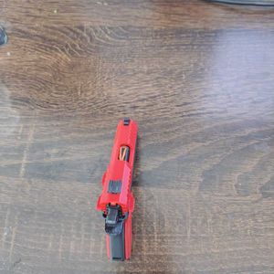 Toy Gun keychain  with blow back action- Red and B