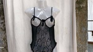 41127. Sheer Lace Bodysuit