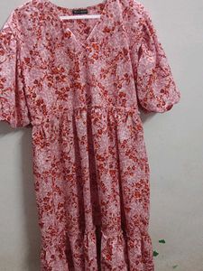 Chic Floral Print Midi Dress