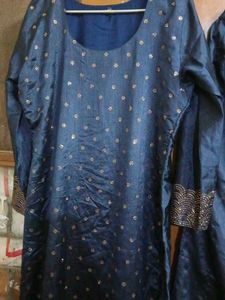 Elegant Navy Blue Kurta Set