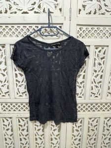 🌸 Imported Sheer Lace Patterned Top I