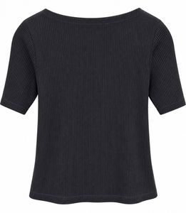 Ribbed Black T-Shirt