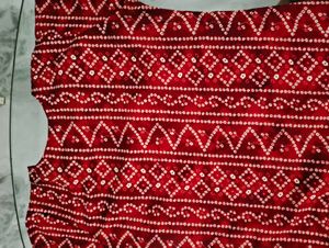 Stylish Red Bandhani Print Kurta