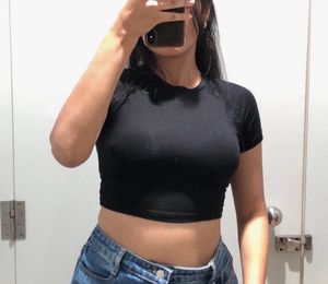 Fitted Black Crop Tshirt