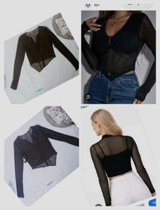 Sheer Black Long Sleeve Top