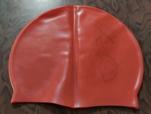 Red Silicone Swim Cap unisex