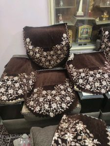 Heavy Cotton Embroidered Sofa Cover Set 16 Piece
