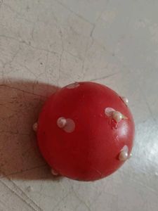 Red Decorative Ball with Pearls Mushroom