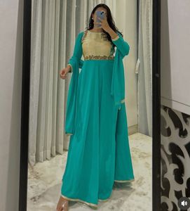 Elegant Anarkali with Gold Embroidery
