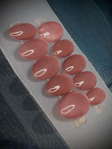 Dusty Rose Velvet Cat Eye Press On Nails