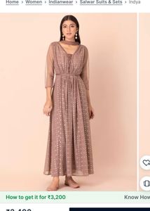 Indya Elegant Brocade Anarkali Kurta Set