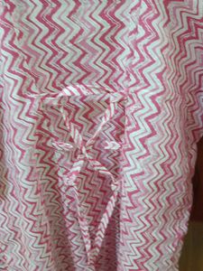 new and never wear pink Zigzag Print Kurta