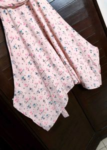 Fusion Pink Printed Shimmery Midi Dress