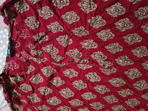 Soch Maroon Printed Kurti Great Condition