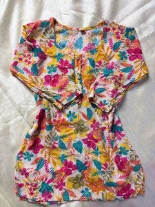 Beautiful floral short kurti