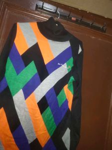 Multi Colour Sweater Turtle Neck Korean