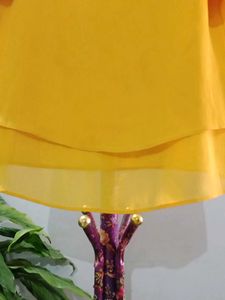 Vibrant Yellow Chiffon Top