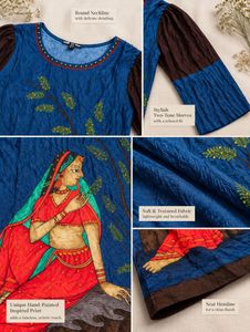Artistic Print Kurta🪷🧿